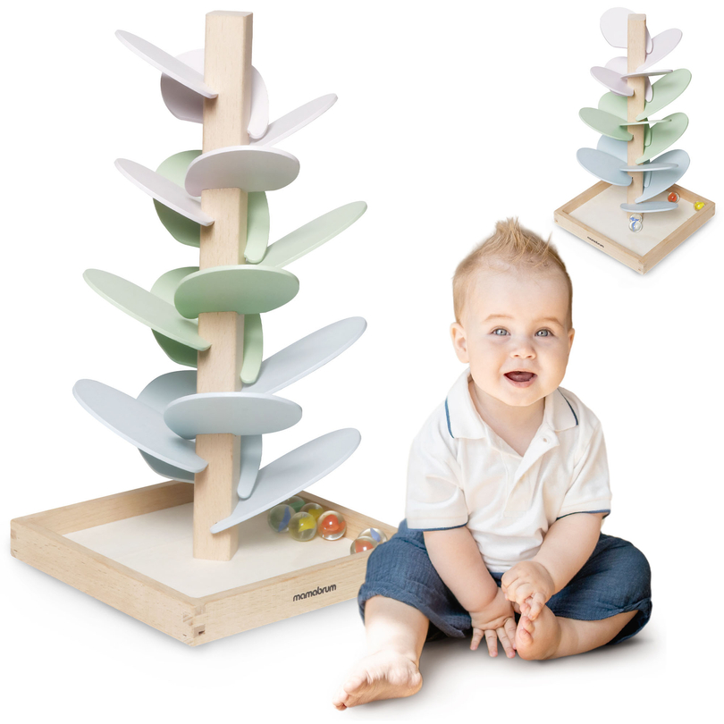 Culodromo in legno - albero sonoro con palline