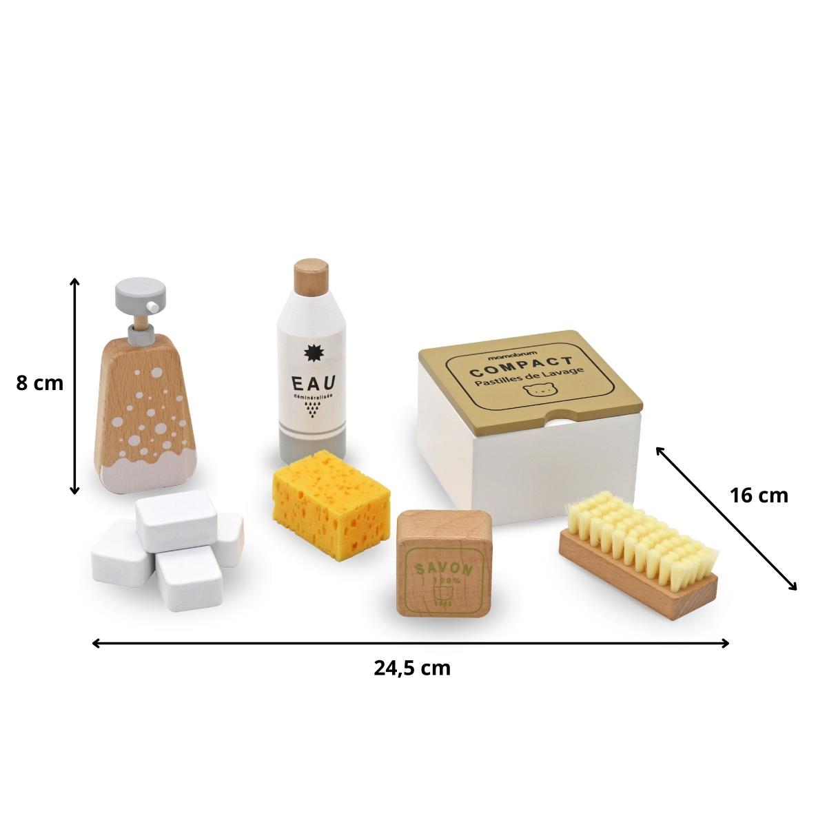 Set di pulizia in legno per bambini - 10 articoli