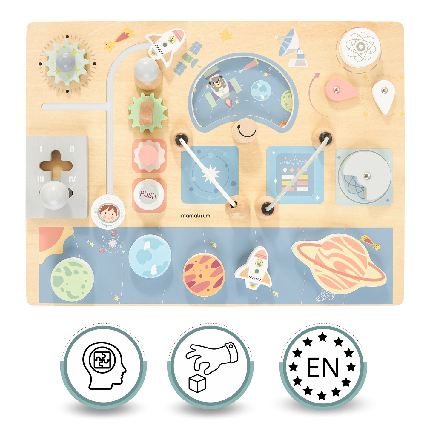 Tavola manipolativa di legno - Cosmos