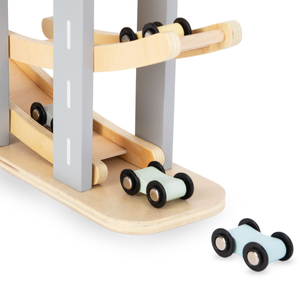 Pista di legno - scivolo per auto - 6 piani