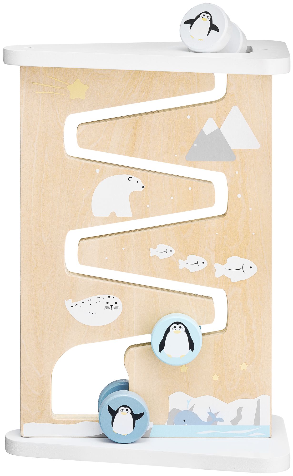 Tavola di legno per la manipolazione sensoriale su due lati