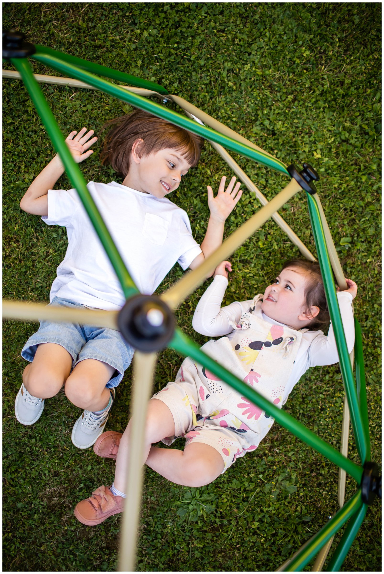 Cupola di arrampicata per bambini HyperMotion XL, geodome, parco giochi da giardino, diametro: 1,8 m