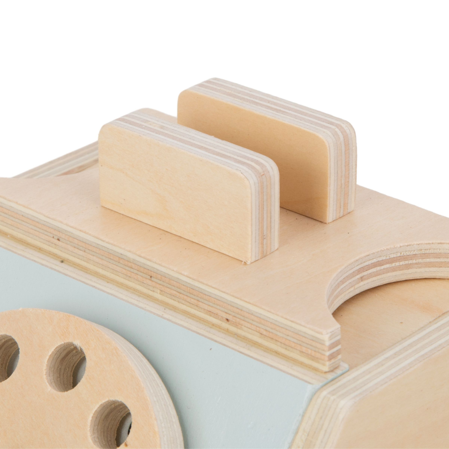 Telefono retrò in legno - menta