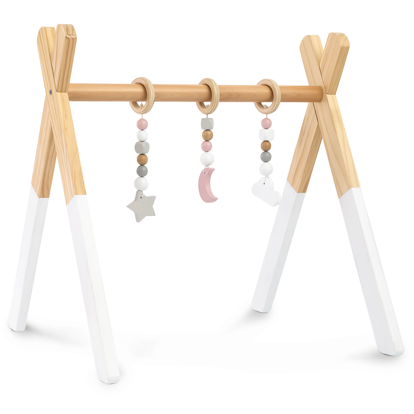 Baby Gym, stand educativo in legno - colore bianco