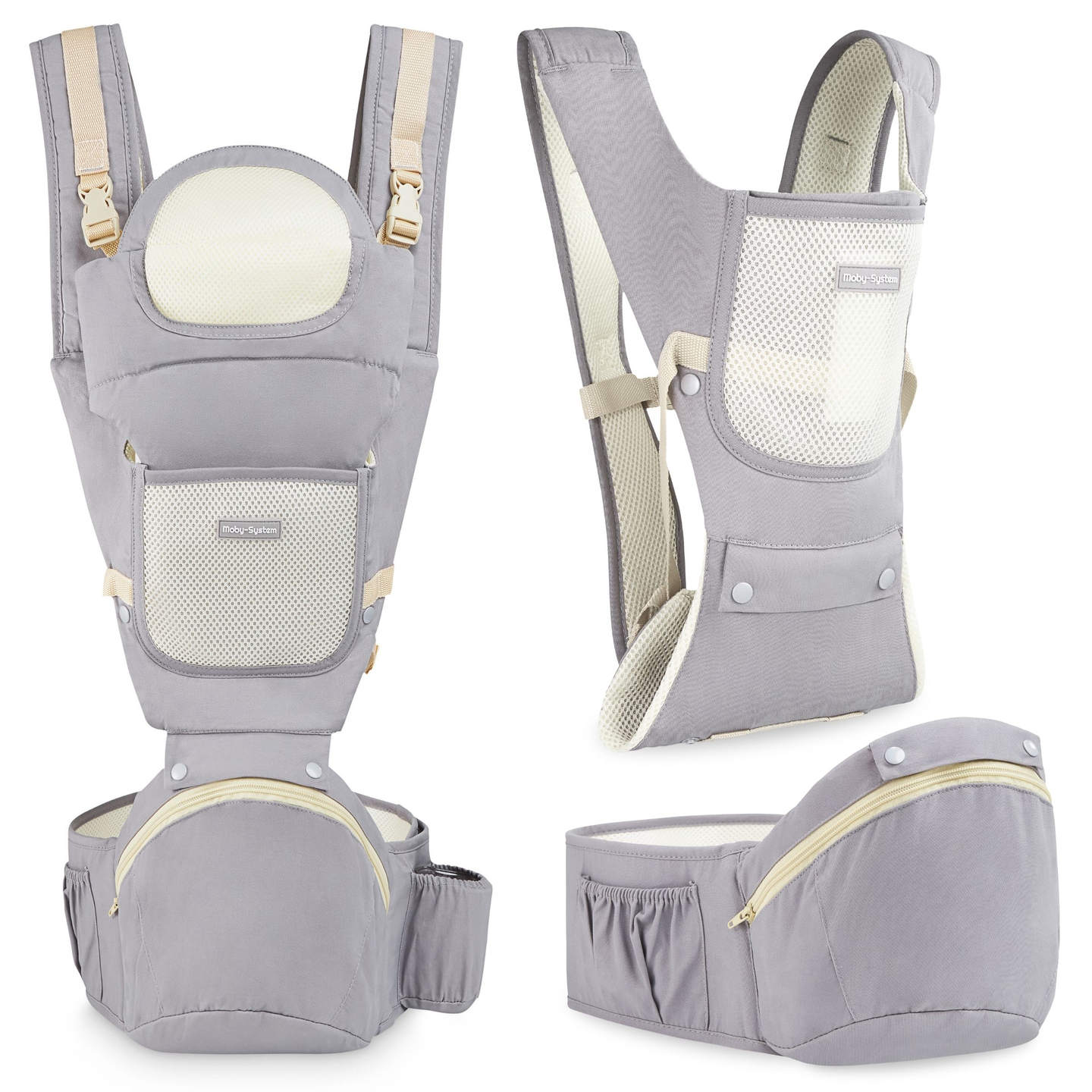 Marsupio ergonomico - AMY 10in1 - 0-36 mesi, grigio