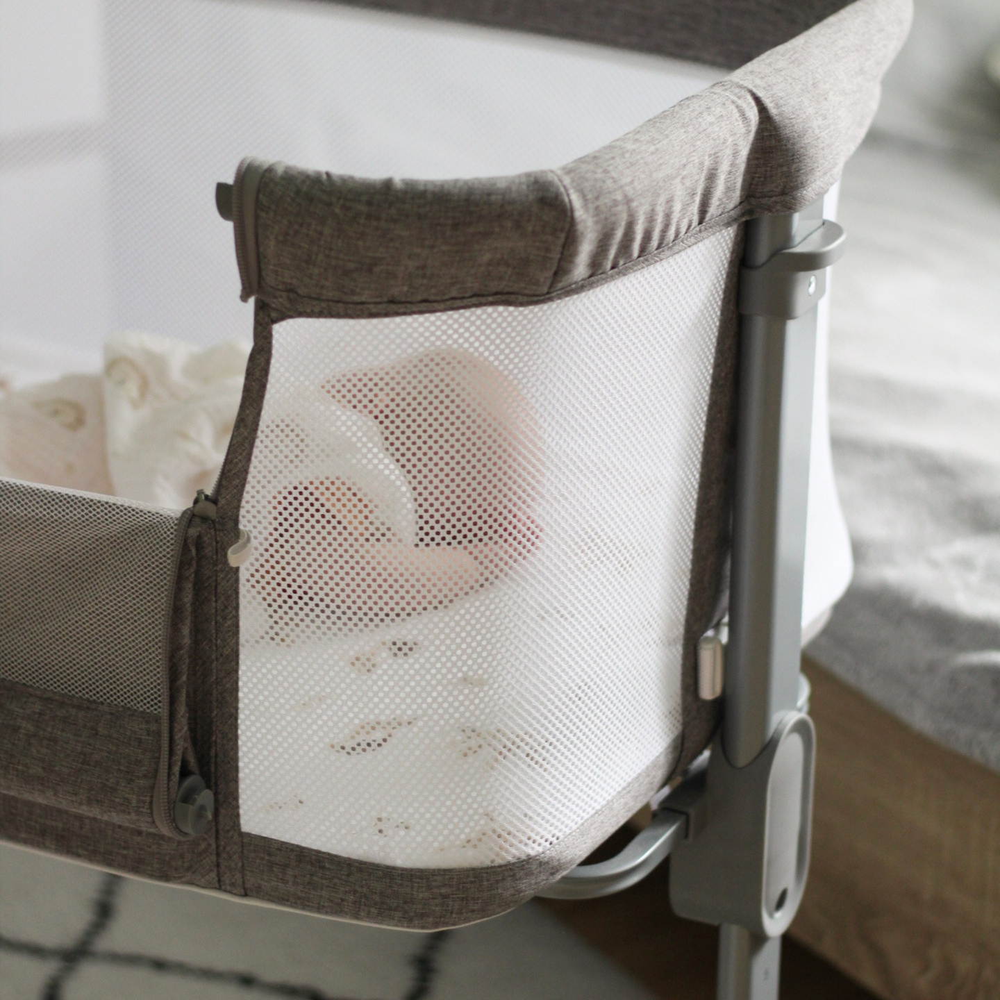 Culla allungabile Moby-Sistema LUNA 3in1 - grigio