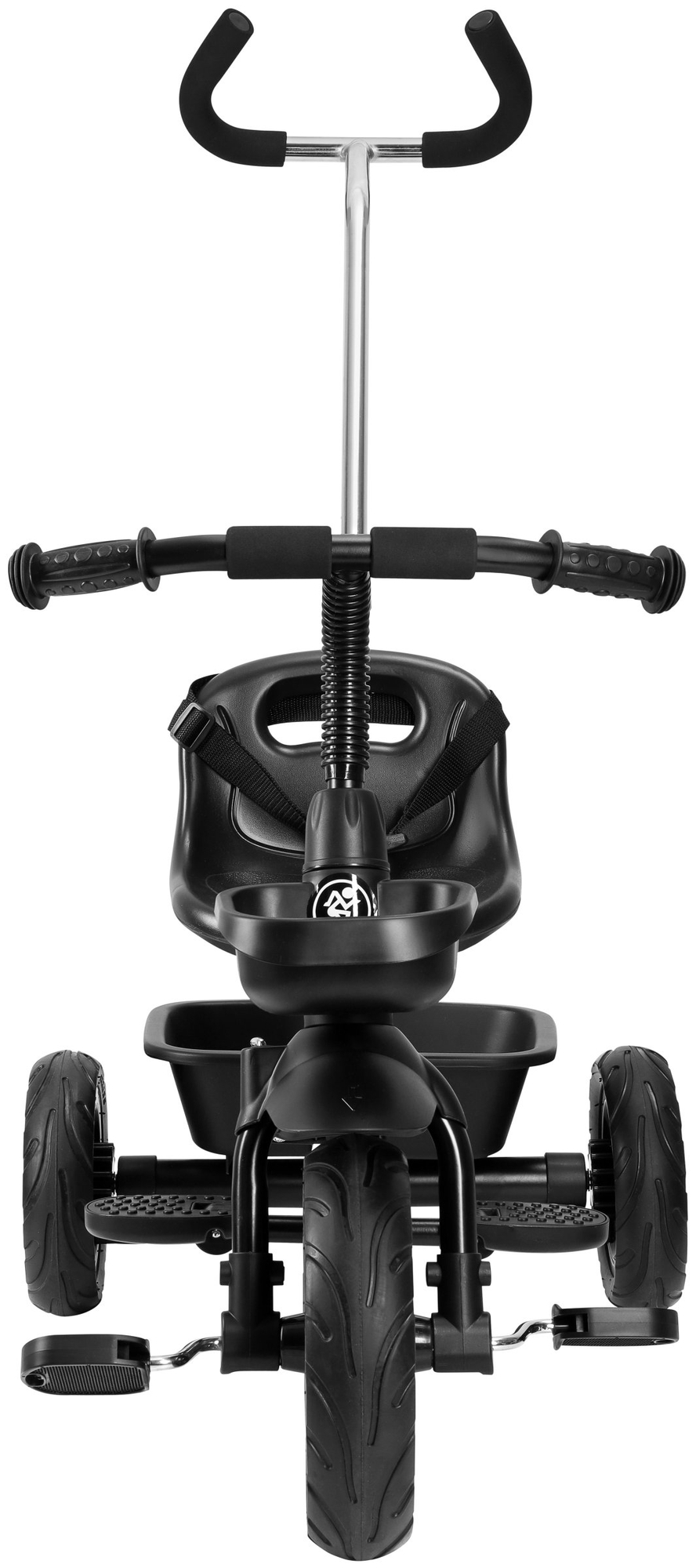 HyperMotion TOBI VECTOR triciclo - ruote gonfiabili eterne + barra di spinta. Colore: nero.