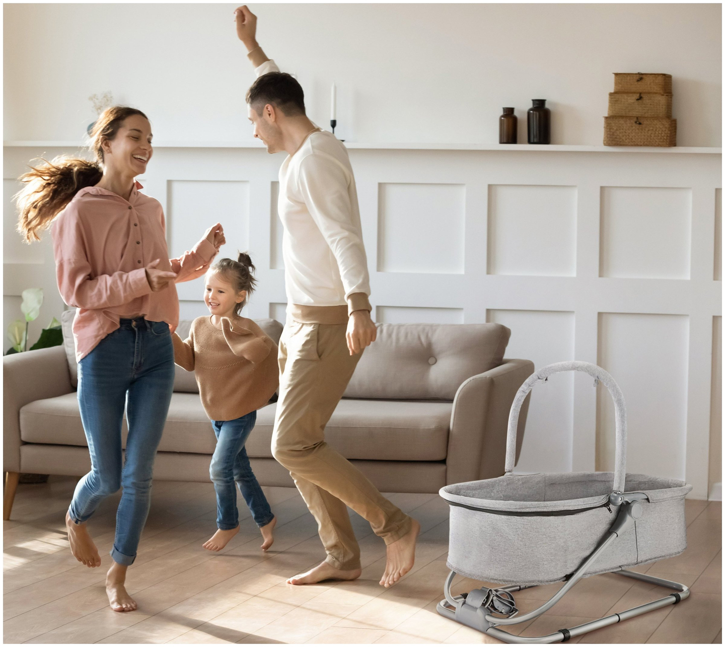 Lettino + Seggiolino + Culla 3 in 1 - Moby-System MILA