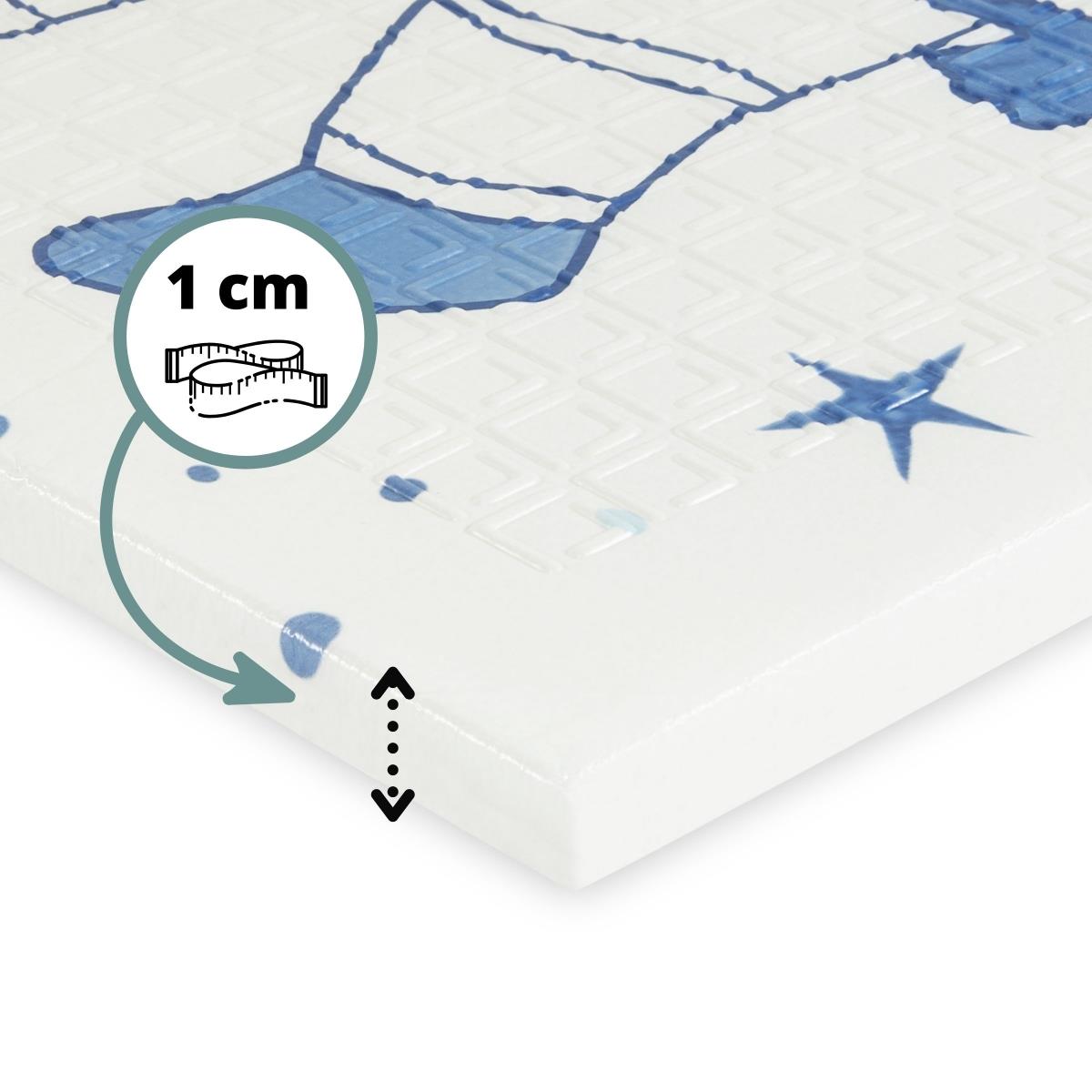 Tappetino pieghevole bifacciale 180 x 120 x 1 cm - Cosmos/Triangoli geometrici