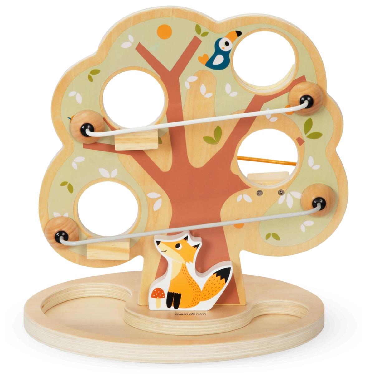 Pista di scivolo con palline di legno - Albero verde