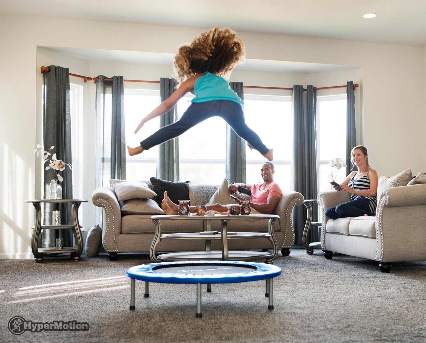 Mini trampolino per bambini e adulti - fino a 50kg - 91 cm - per casa e giardino