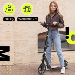 Scooter a due ruote per giovani adulti - con ammortizzatore - HyperMotion Skyline - rosa, alluminio - 100kg