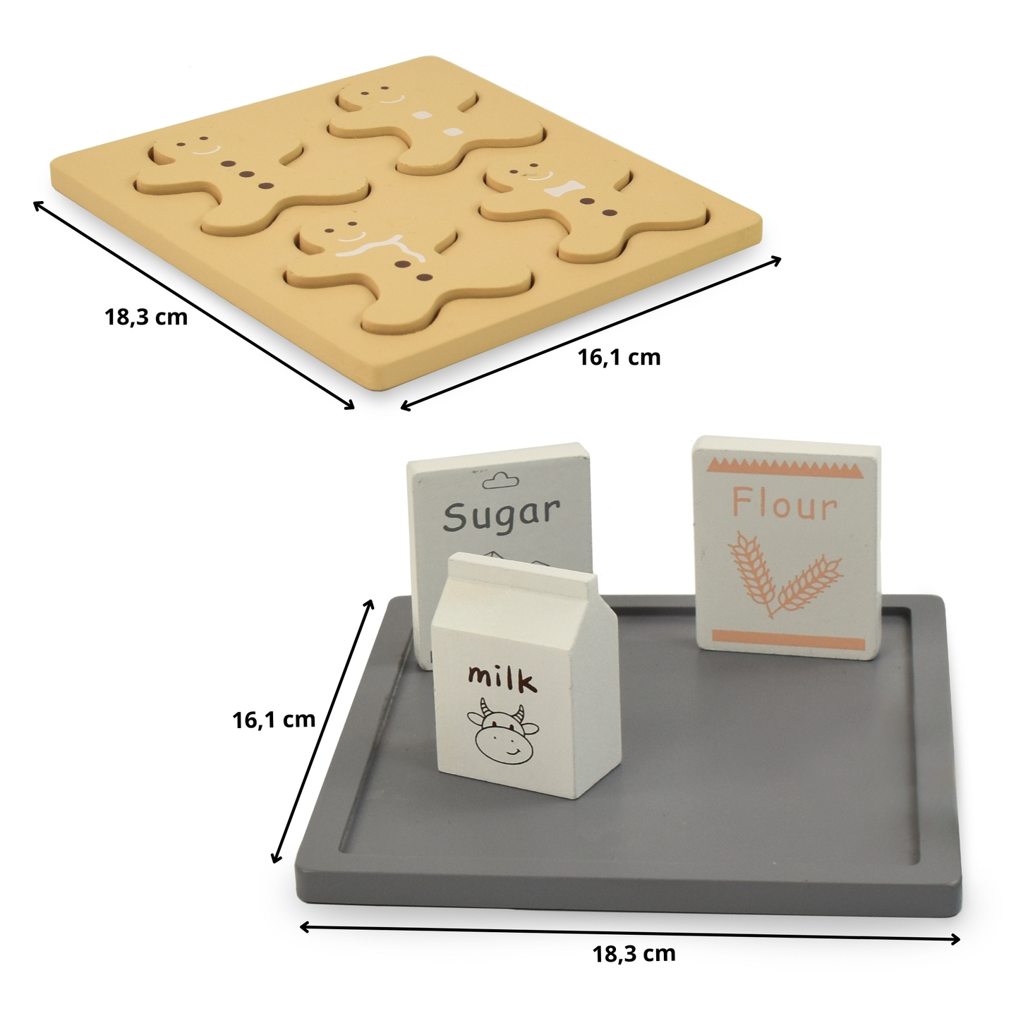 Set di pan di zenzero in legno