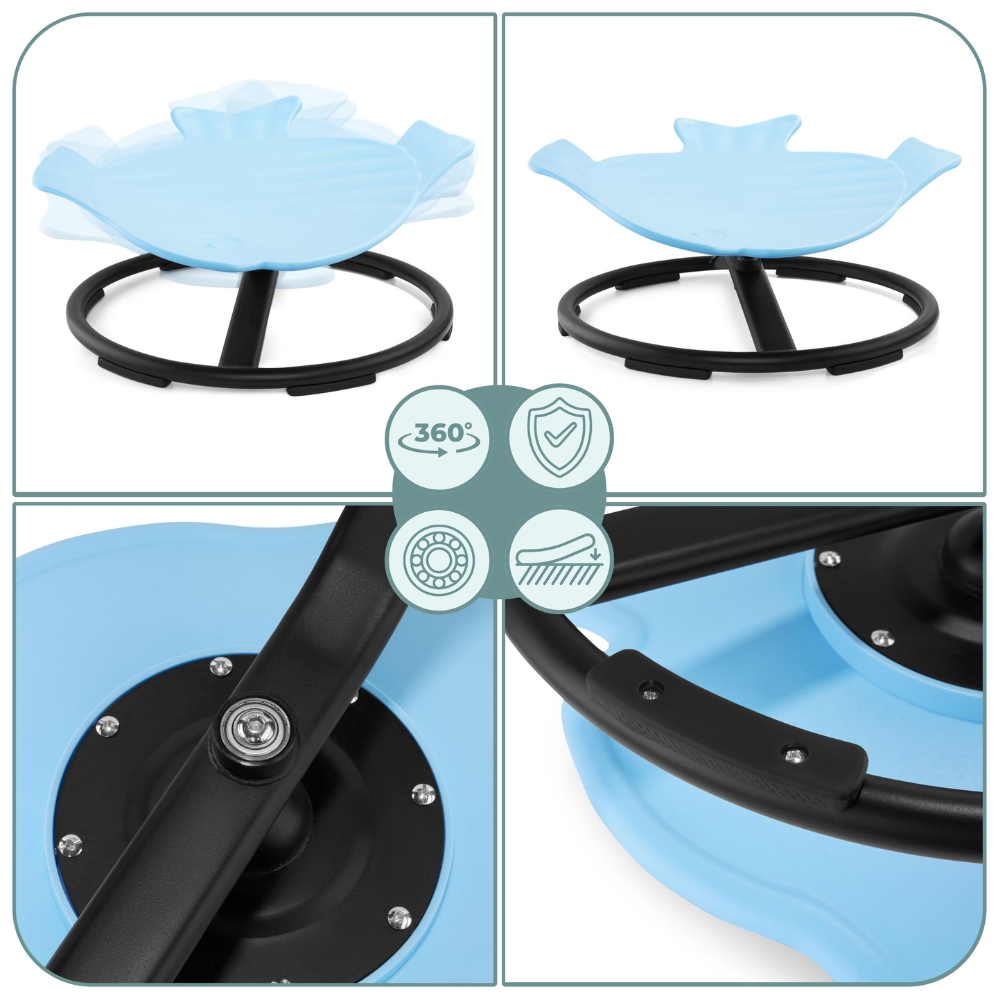 Mini giostra per bambini Pesce - blu