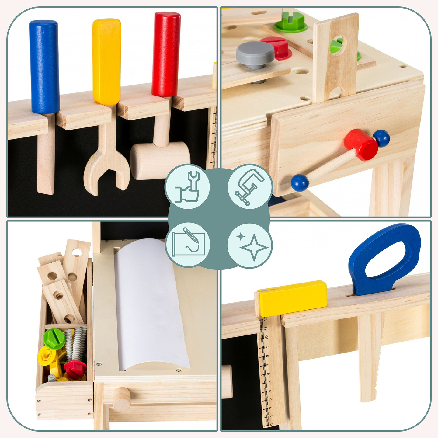 Set fai da te in legno XXL - 75 pezzi