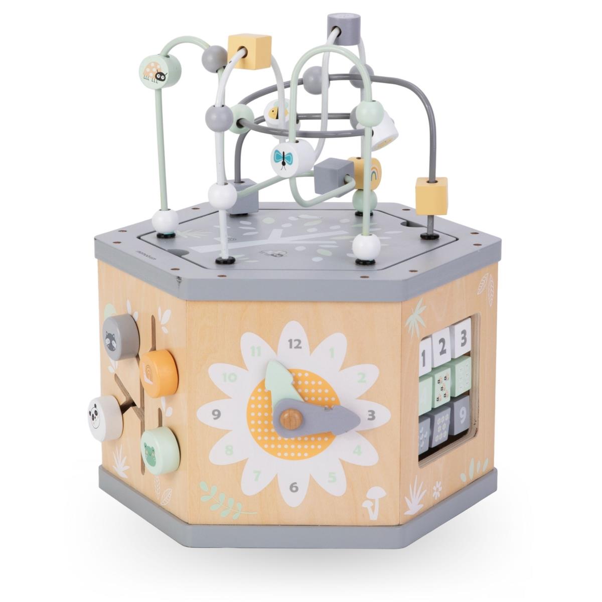 Cubo educativo interattivo in legno 7 in 1 - anello motore