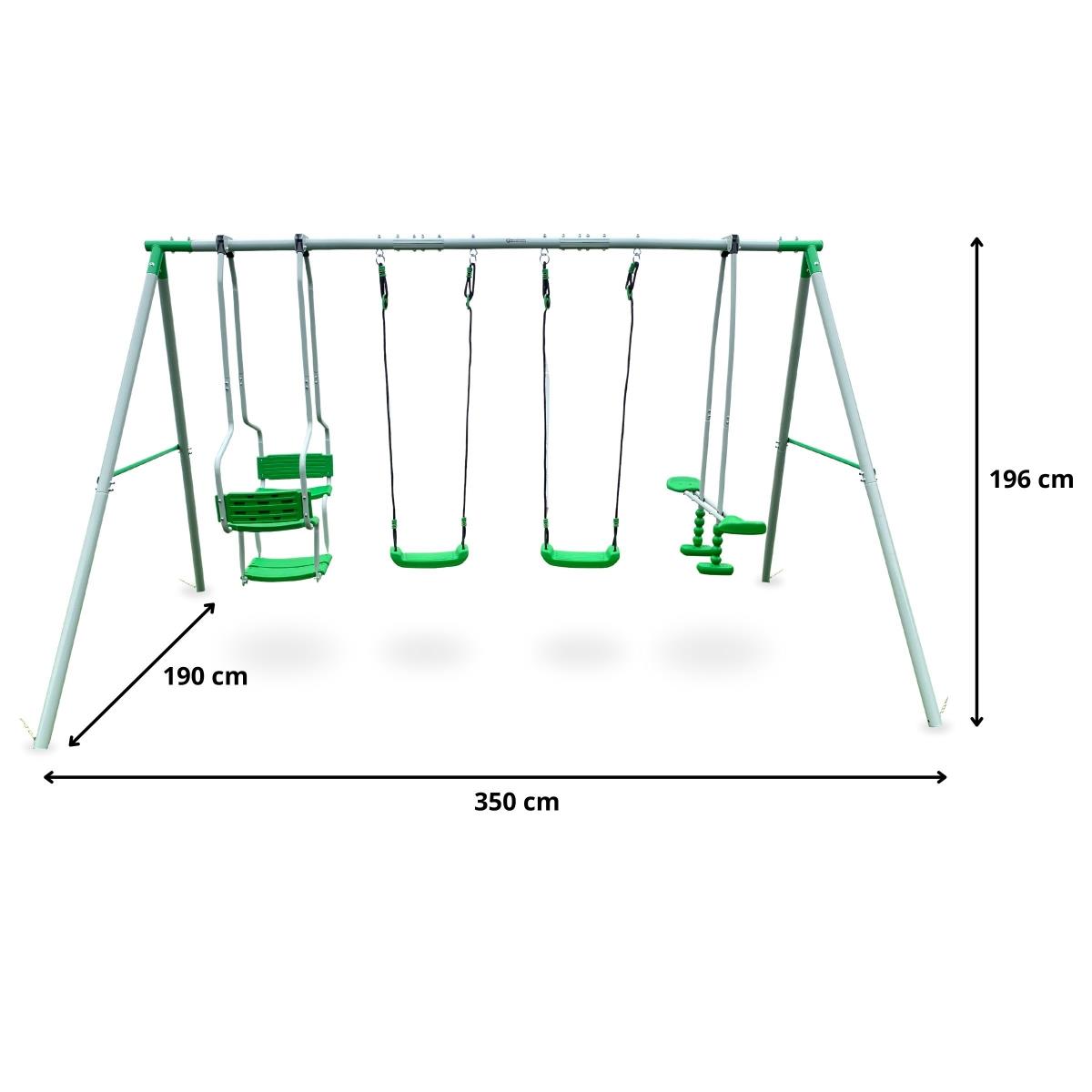 Altalena per bambini da 6 persone - parco giochi in giardino