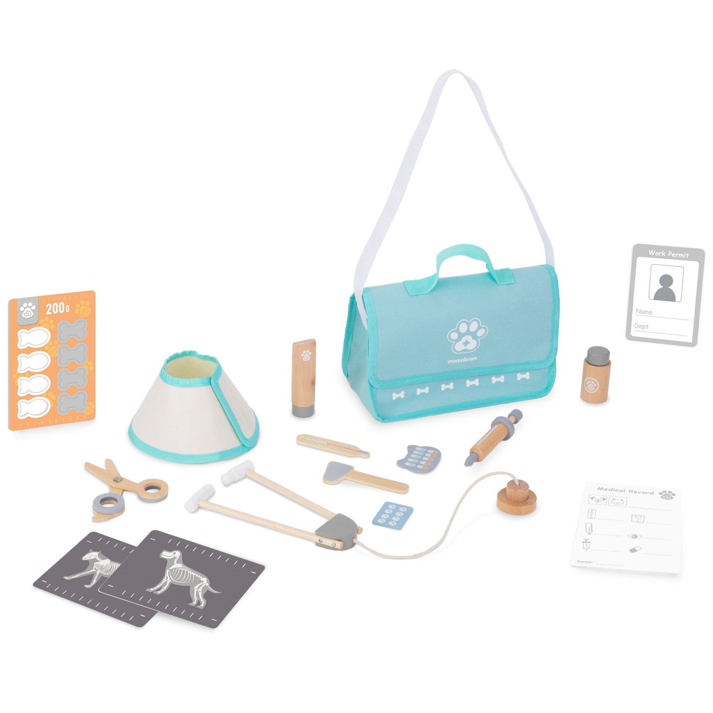 Set veterinario in legno