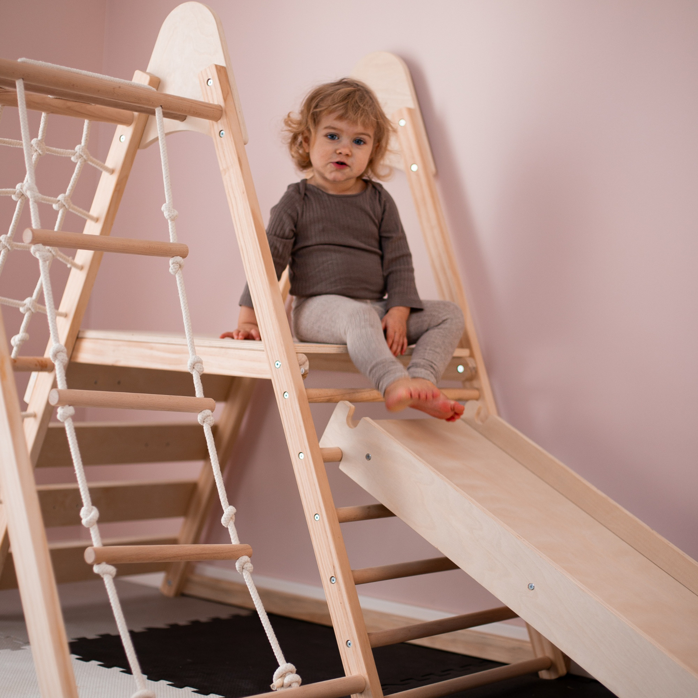 Parco giochi in legno XL 5in1