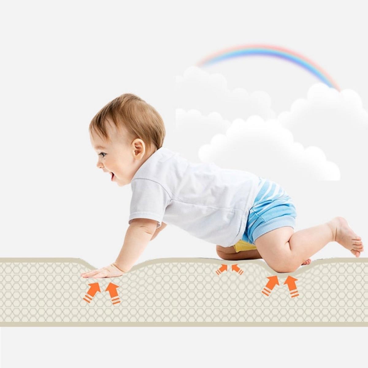 Tappetino pieghevole bifacciale 180 x 120 x 1 cm - Cosmos/Triangoli geometrici