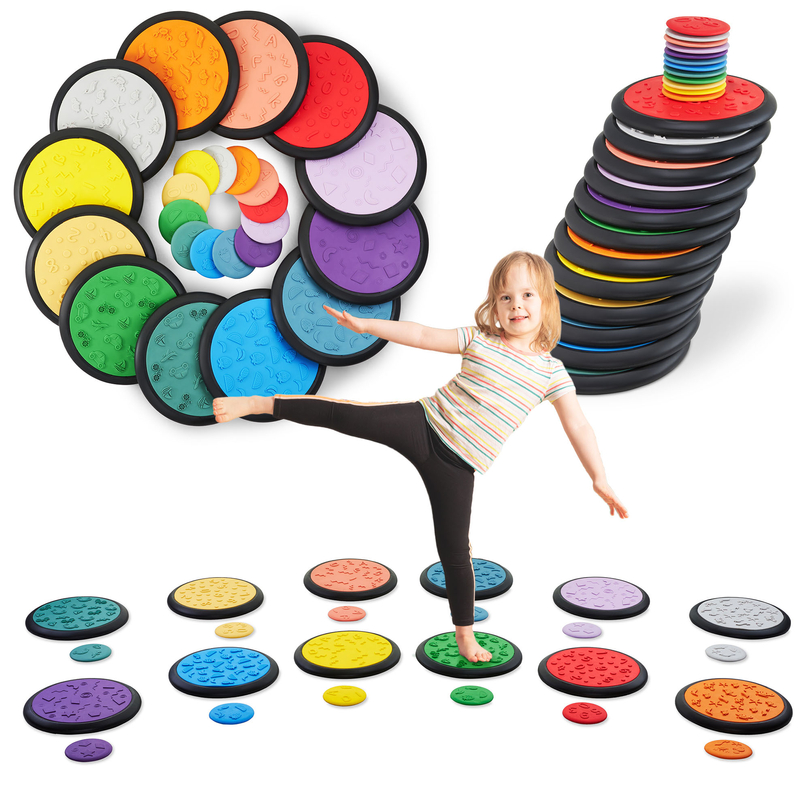Dischi sensoriali colorati per bambini - 24 pezzi