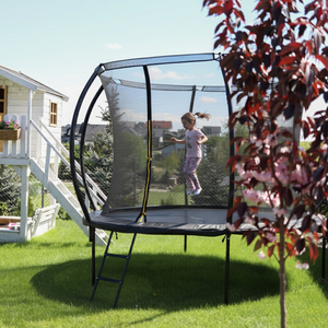 Trampolino da giardino XL per bambini HyperMotion - 305 cm 10FT - con scala e rete interna - per casa e giardino