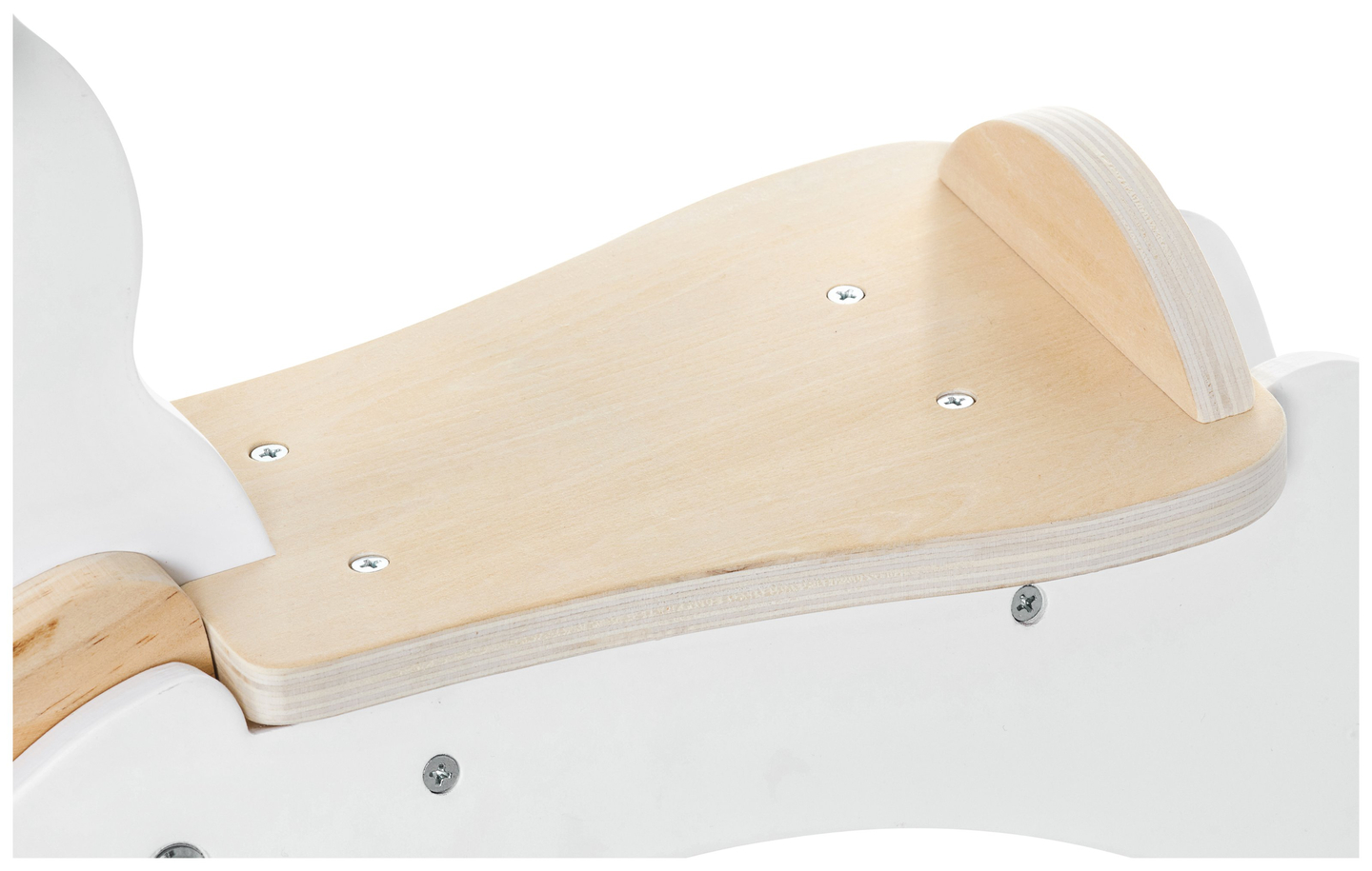 Cavallo a dondolo in legno - bianco - a partire da 12 mesi.