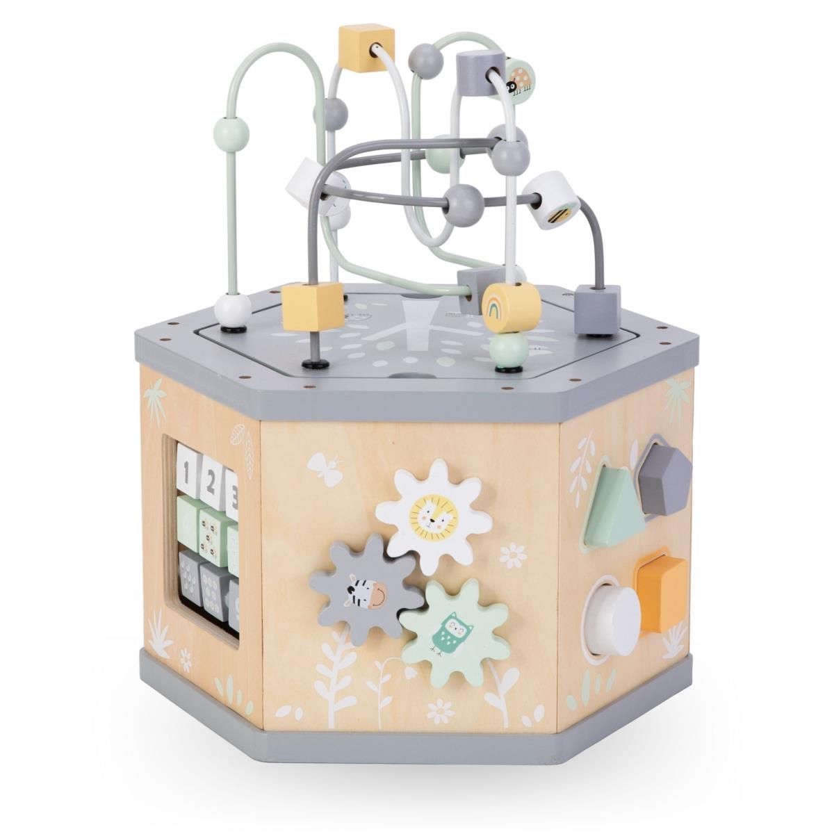 Cubo educativo interattivo in legno 7 in 1 - anello motore