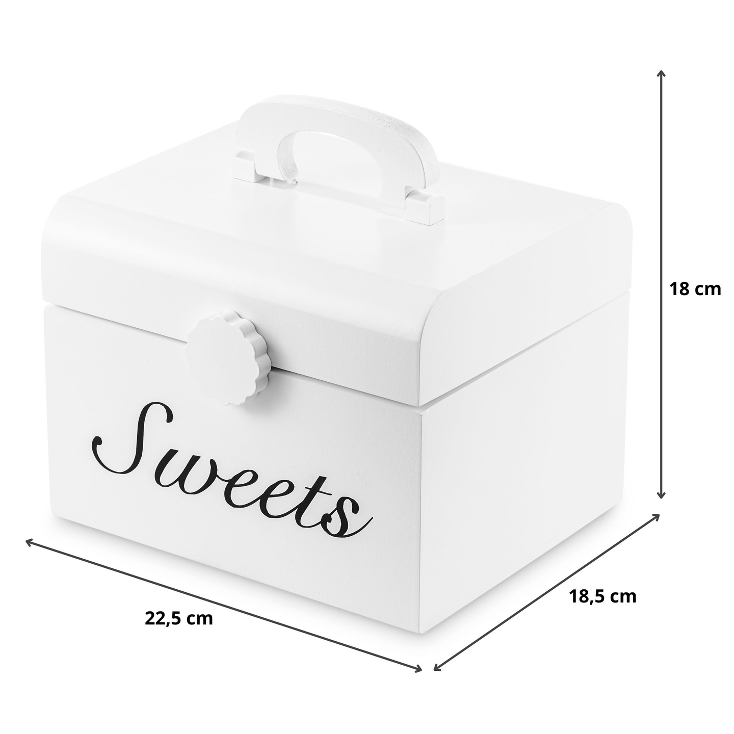Scatola per caramelle da taglio in legno, negozio di dolci