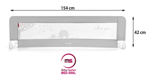 Barriera di sicurezza per il letto - Binario per il letto - Grigio