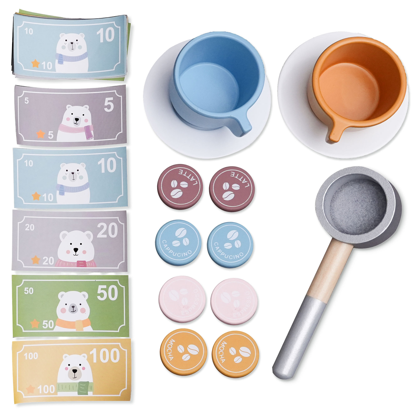 Grande negozio in legno XXXL per bambini con bar fast food - Corner shop + Macchina del caffè + Forno + Frigorifero - 106 ac.