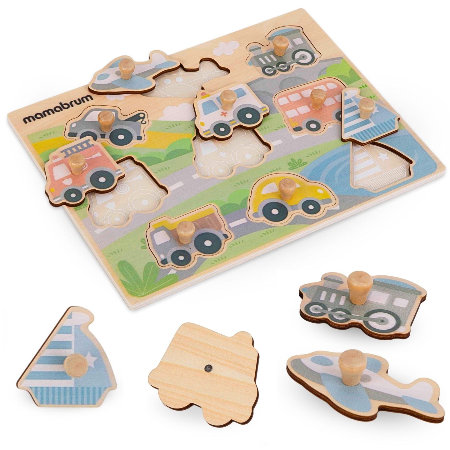 Puzzle di legno - auto veicoli mezzi di trasporto