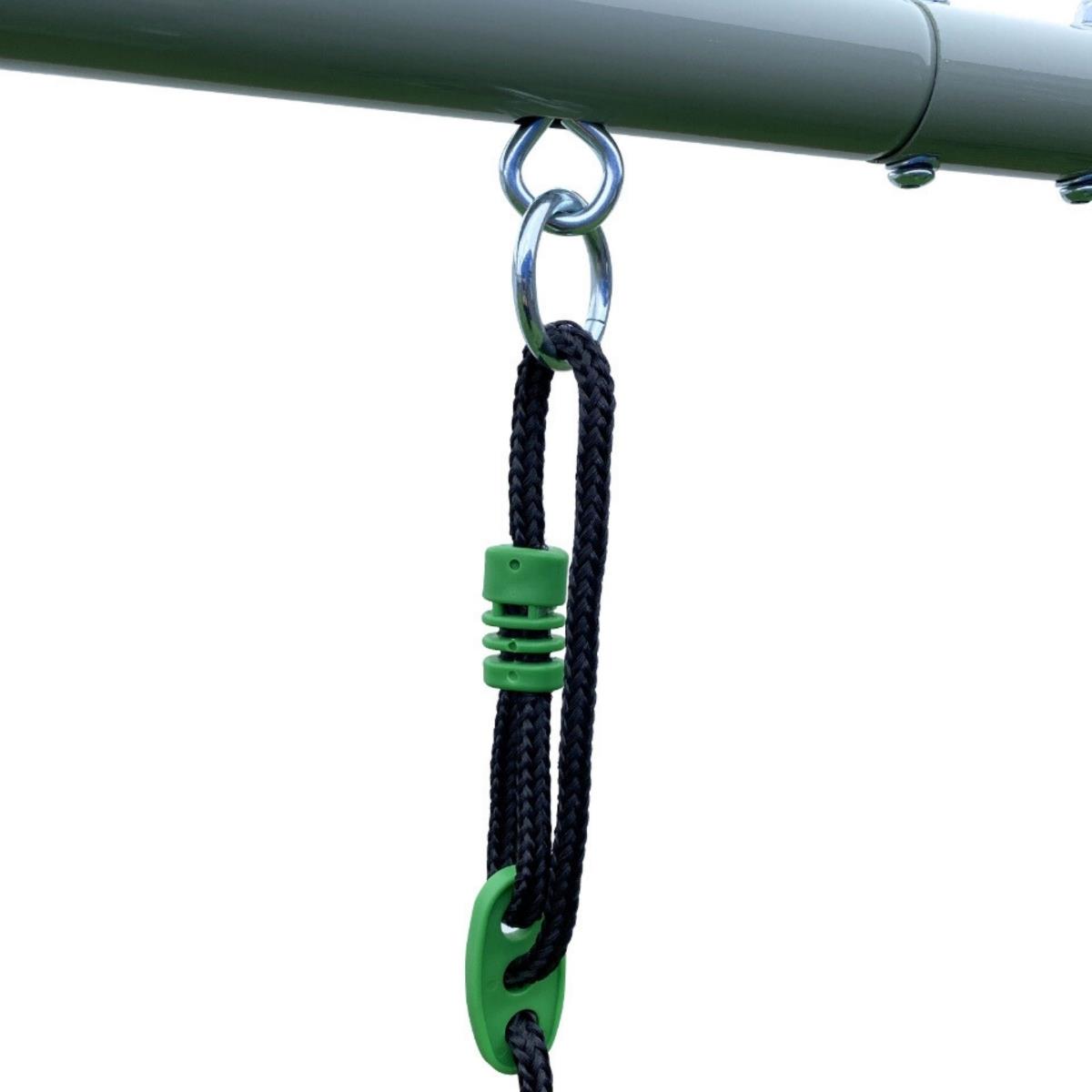 Parco giochi XXL per bambini in giardino con altalena, trapezio ginnico e scivolo