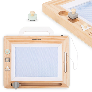 Penna stilografica in legno con timbri - tavolo da disegno