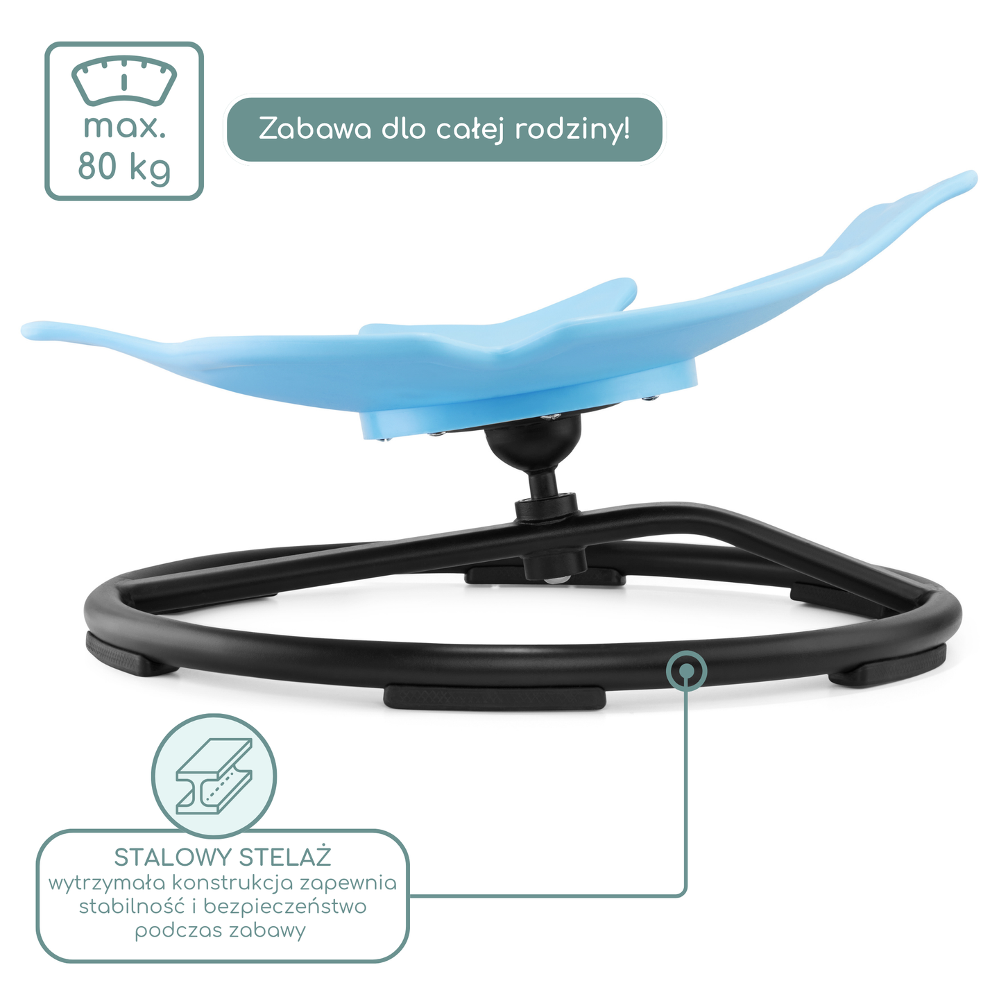 Mini giostra per bambini Pesce - blu