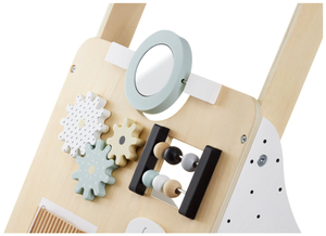 Deambulatore/passeggino educativo in legno - tavola manipolativa