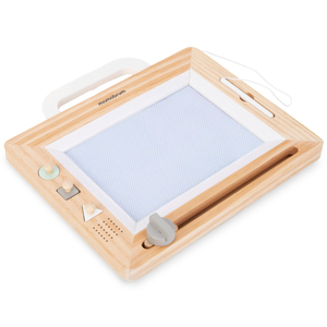 Penna stilografica in legno con timbri - tavolo da disegno