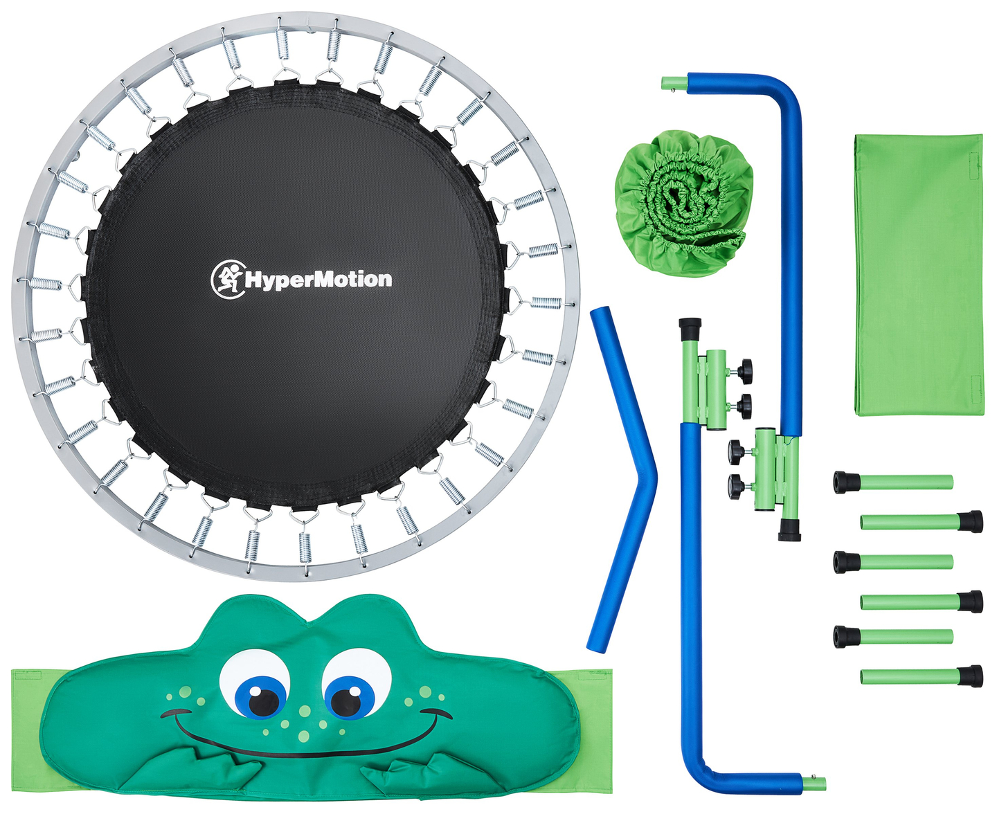 Frog - mini trampolino per bambini - con maniglia - 50 kg max - 91 cm - per casa e giardino