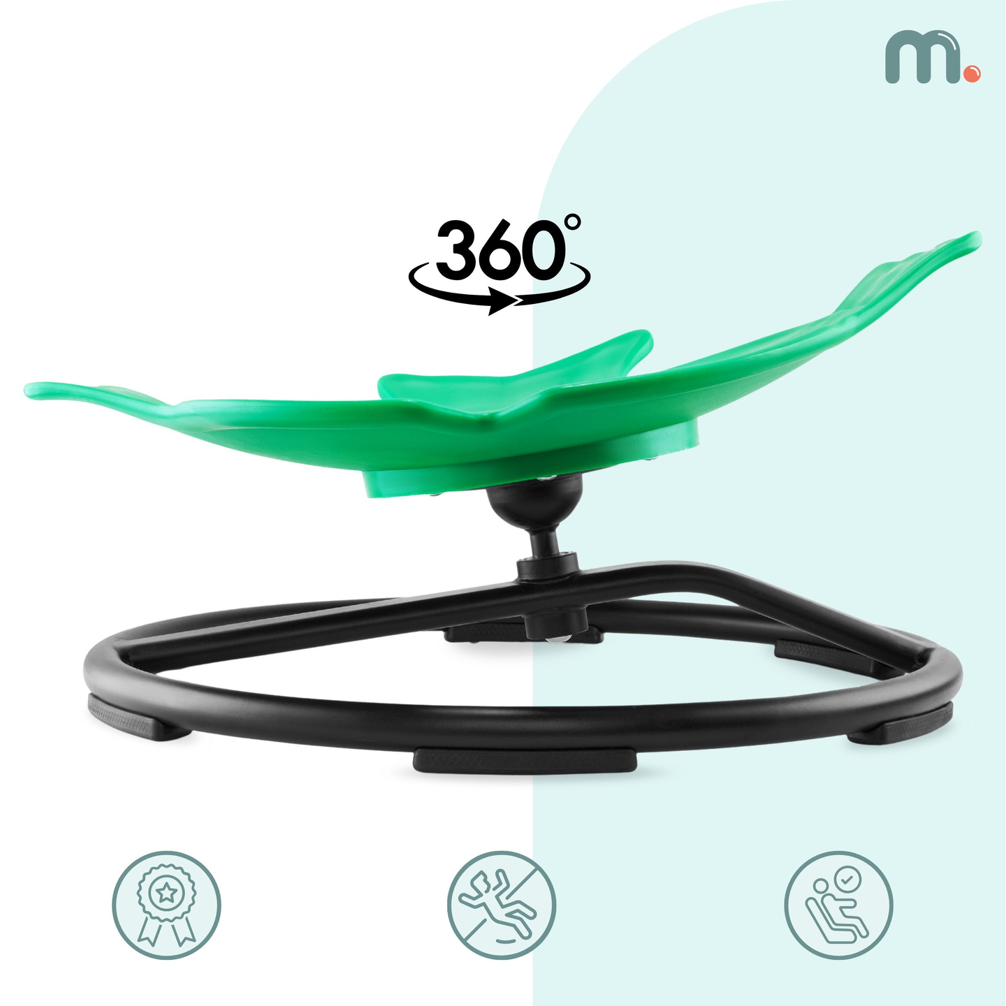 Mini giostra per bambini Pesce - colore verde