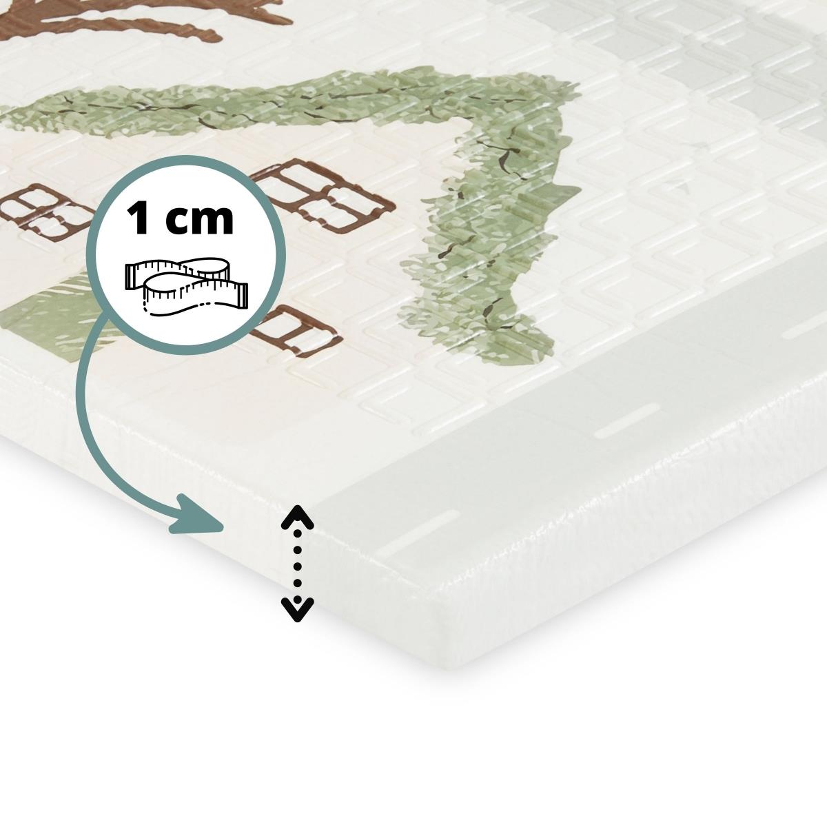 Tappetino pieghevole bifacciale in schiuma 180 x 120 x 1 cm - Charming Town/Sand Beige