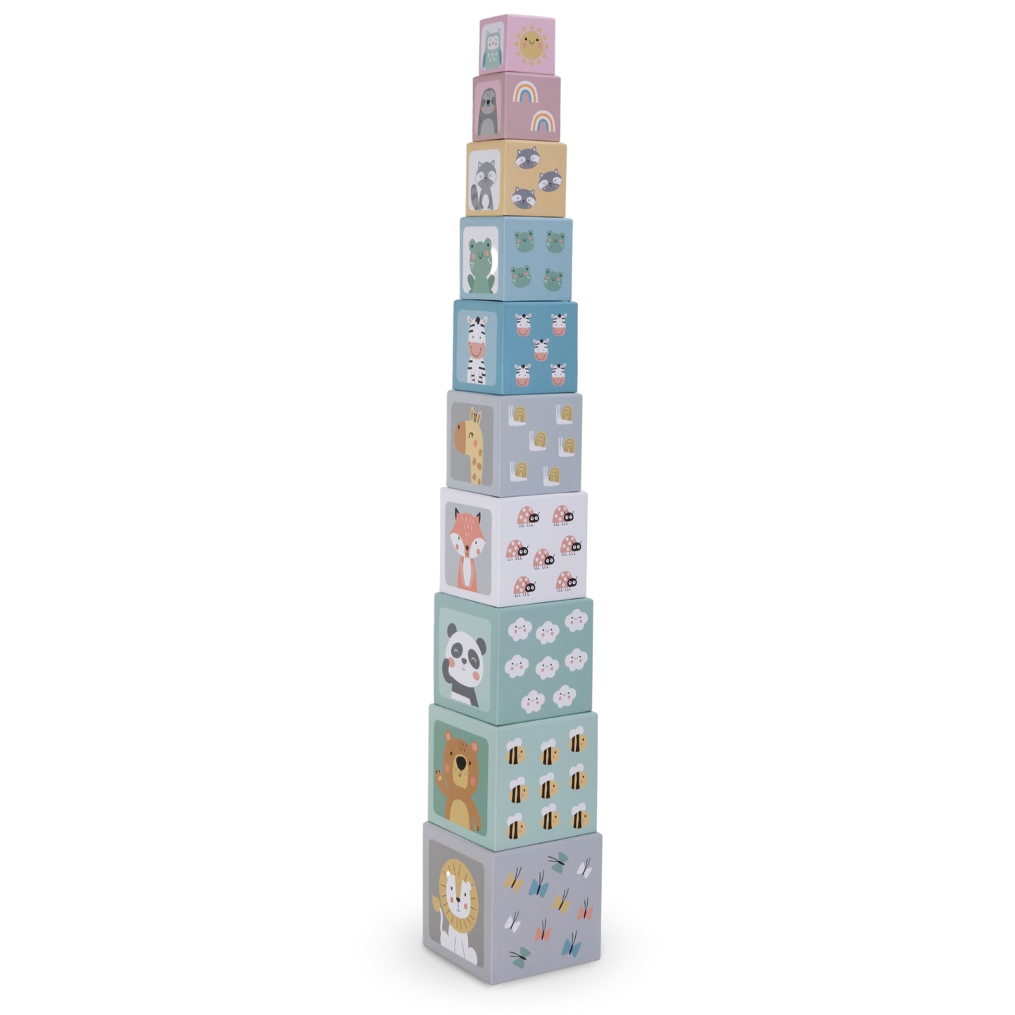 Torre dei puzzle per bambini 10 pezzi - numeri e animali