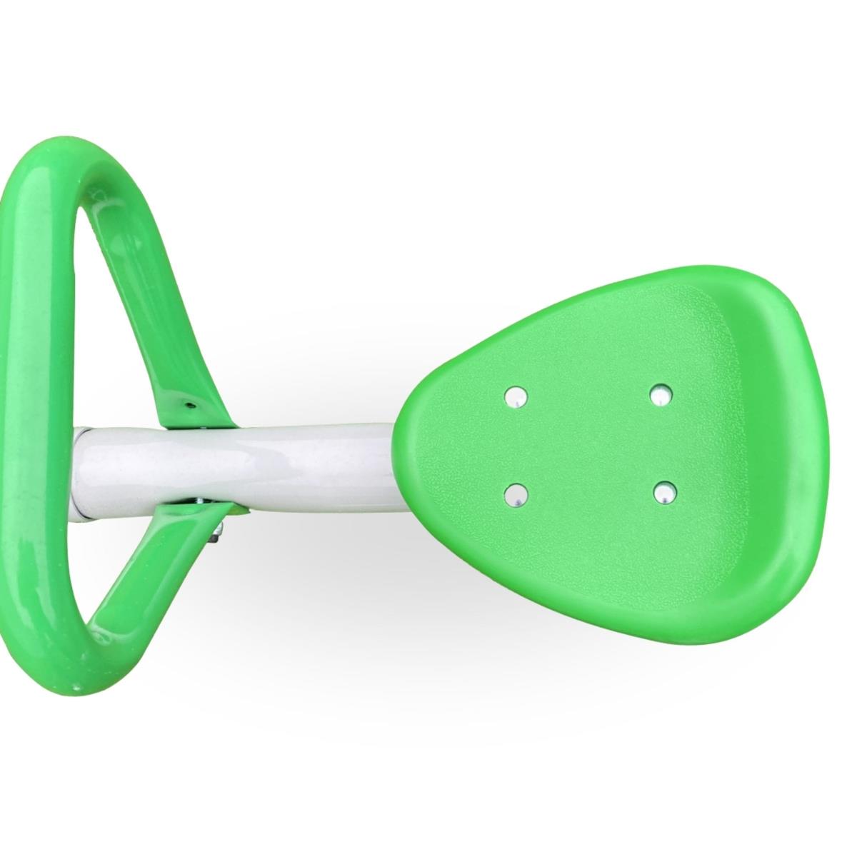 Altalena da giardino 2 in 1, trave di equilibrio per 2 persone con funzione carosello a 360 gradi