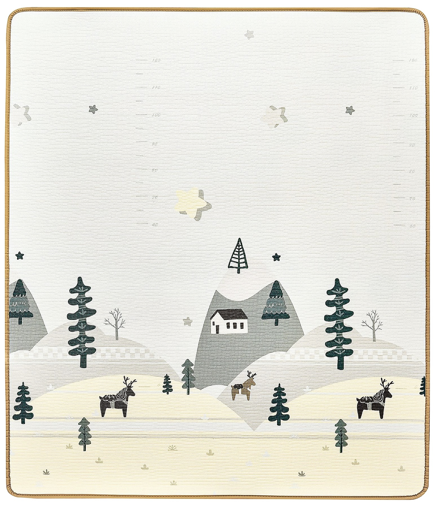 Tappetino in schiuma bifacciale XXL - rotolo 1 CM (foresta e montagne)