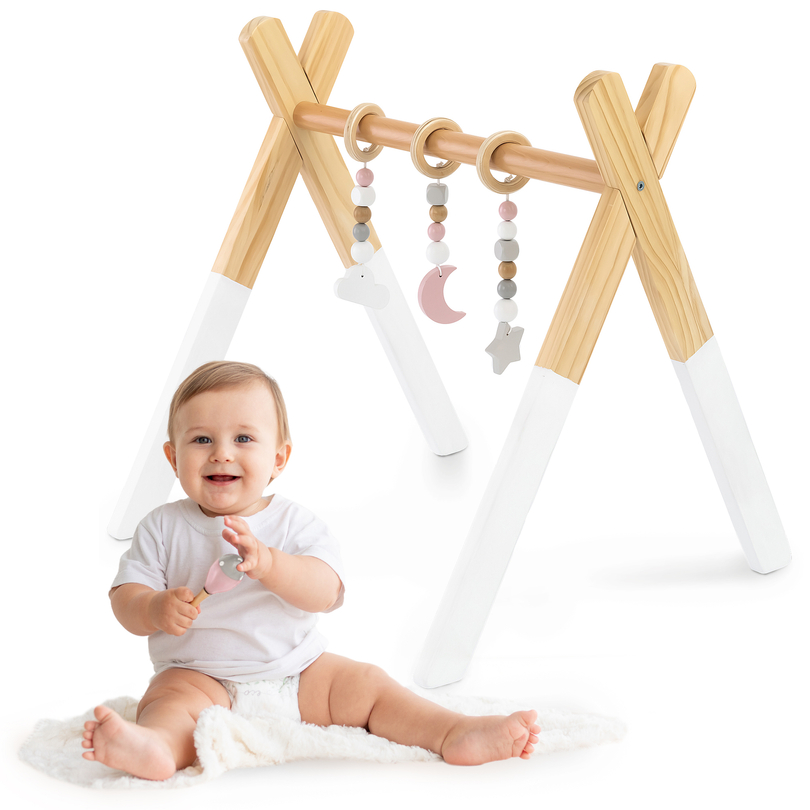 Baby Gym, stand educativo in legno - colore bianco