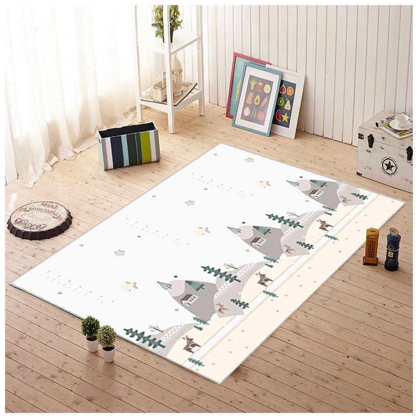 Tappetino in schiuma bifacciale XXL - rotolo 1 CM (foresta e montagne)