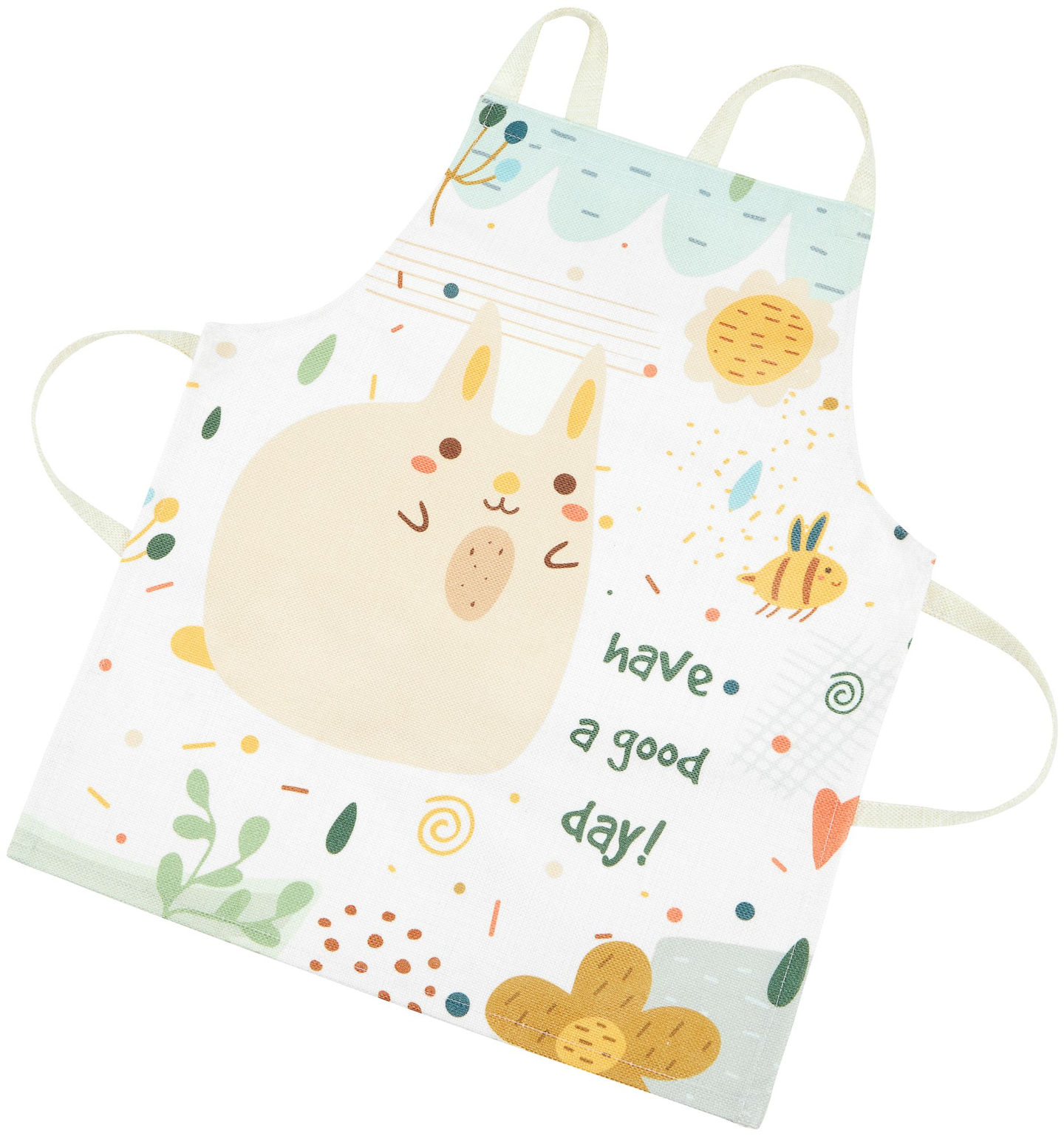 Grandi accessori da cucina in legno bianco e grembiule