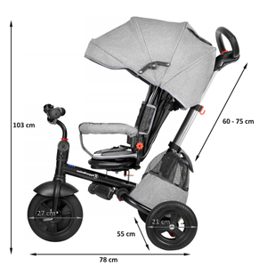 Tobi Velar triciclo + pellicola antipioggia - grigio