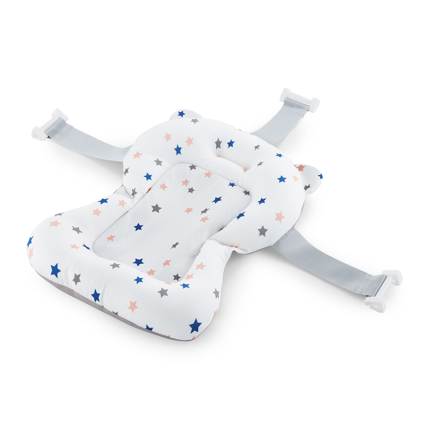 Vaschetta da bagno pieghevole per bambini con termometro, inserto e supporto - colore rosa sporco