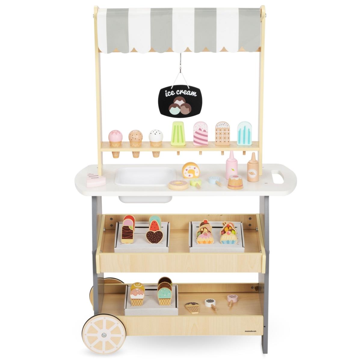 Gelateria in legno su ruote - carrello gelato