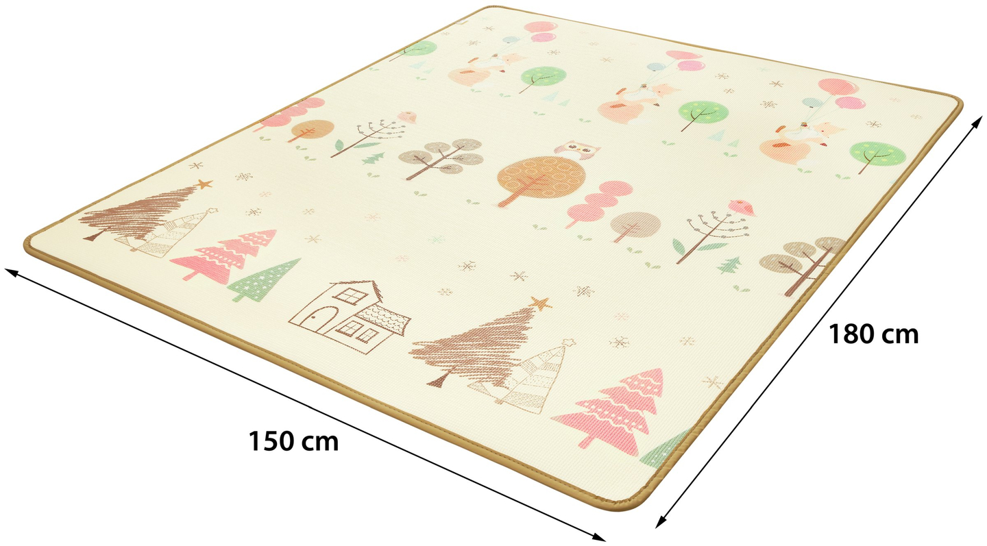 Tappetino in schiuma bifacciale XXL - rotolo 1 CM (foresta e montagne)